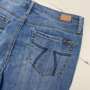 Seven 7 For All Mankind Tower Straight High-Rise Crop Jean Women's 10 Raw Hem